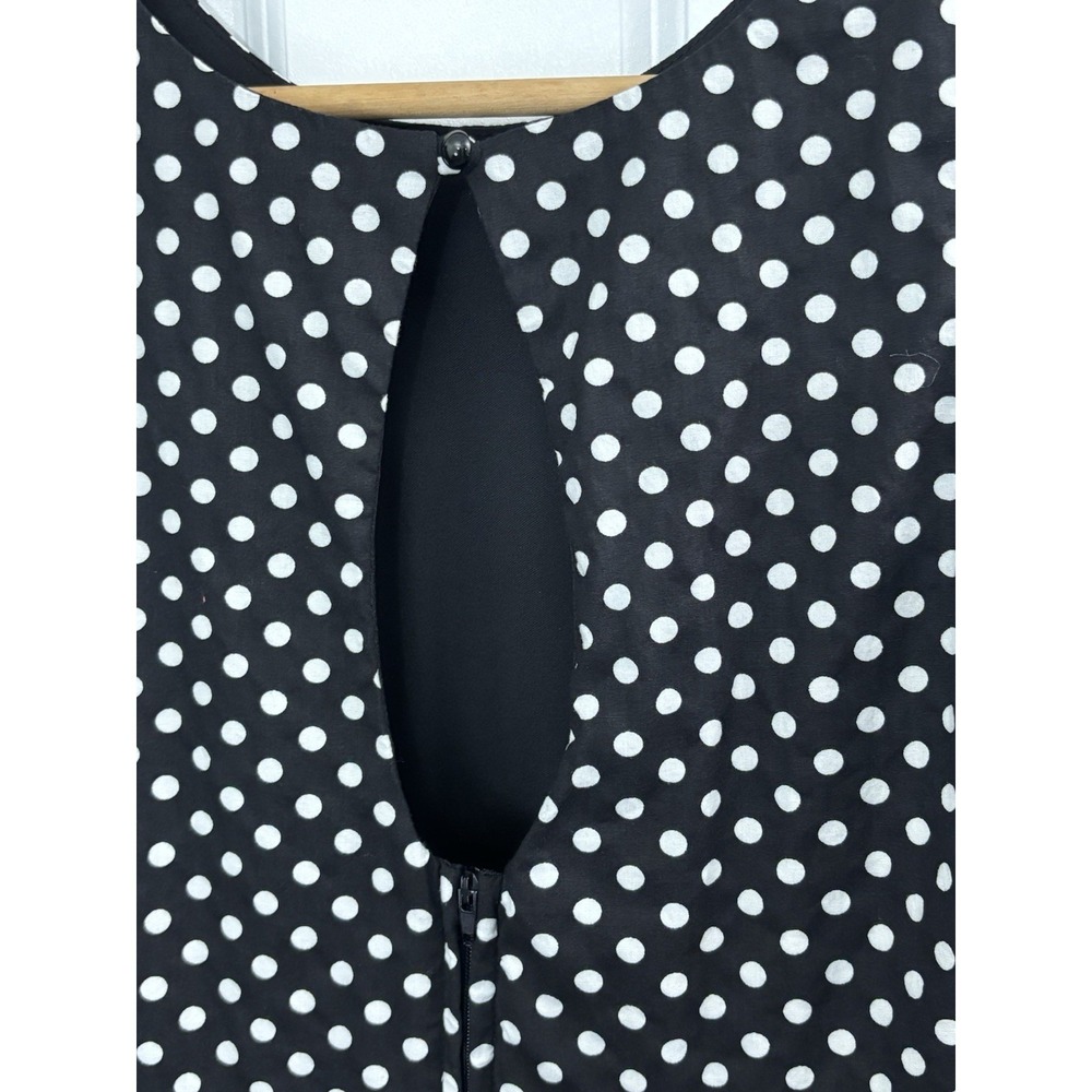 RNB Womens Small Polka Dot Fit Flare Dress Keyhole Back Audrey Hepburn 0516 - Picture 5 of 9